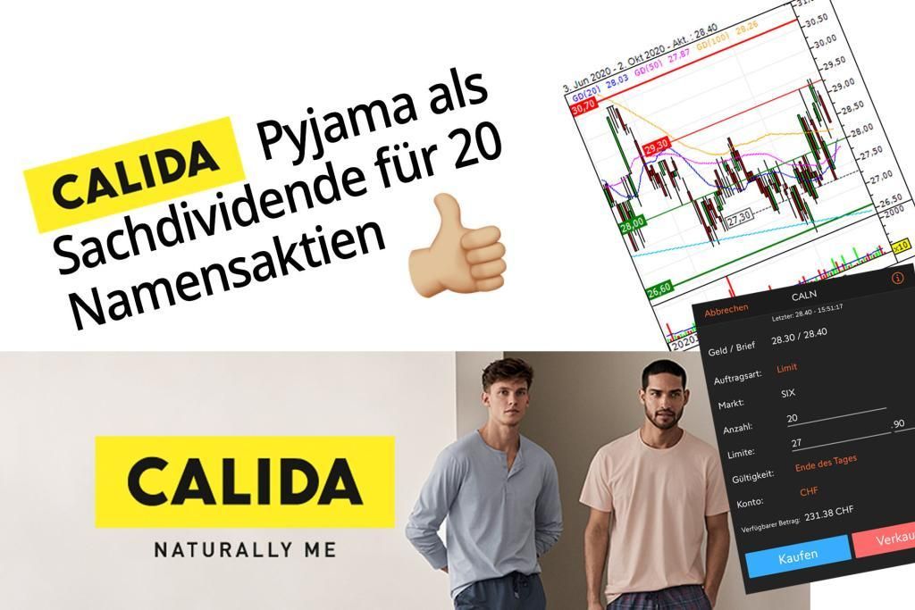 Gratis Calida Pyjama mit Aktien als Sachdividende - investblog.ch