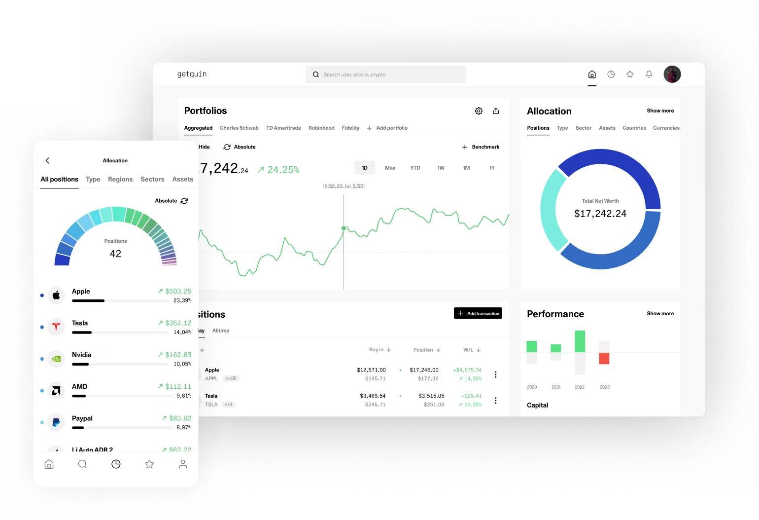 Getquin Portfolio Tracker Investlog.ch