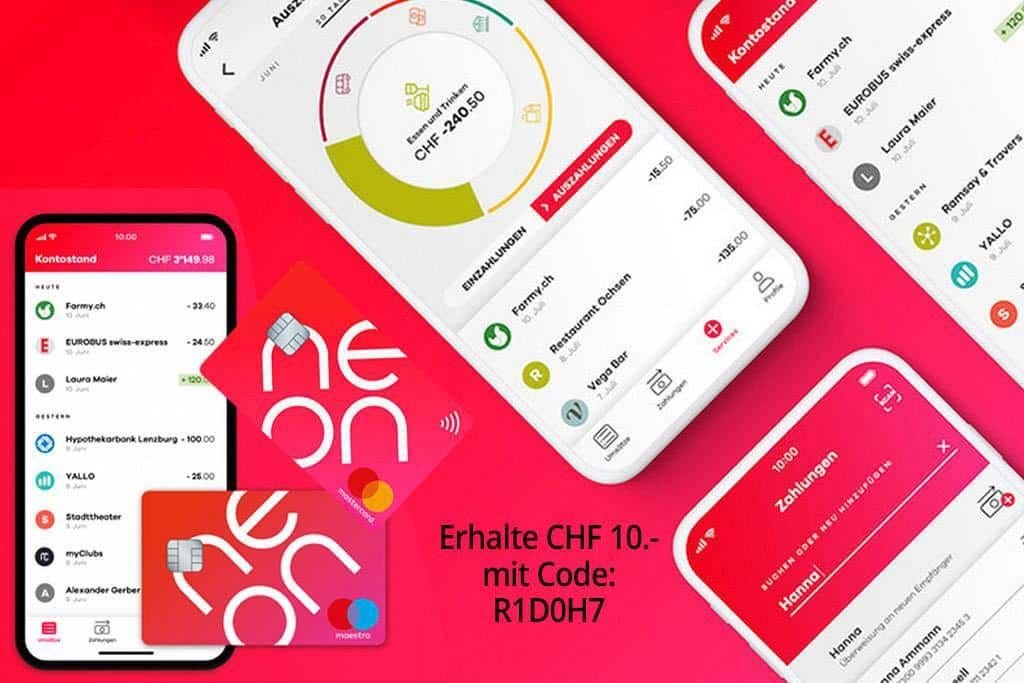 Neon die Schweizer Fintech Kreditkarte - invstblog.ch