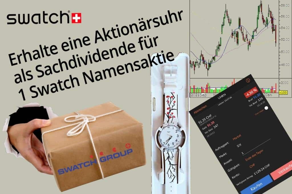 Gratis Aktionärsuhr als Sachdividende mit Swatch Aktie - investblog.ch