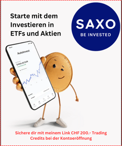 Saxo Schweiz Empfehlung Investblog.ch CHF 200.- Trading Credit erhalten