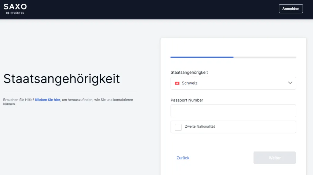 Schritt für Schritt Anleitung um ein Saxo Konto zu eröffnen