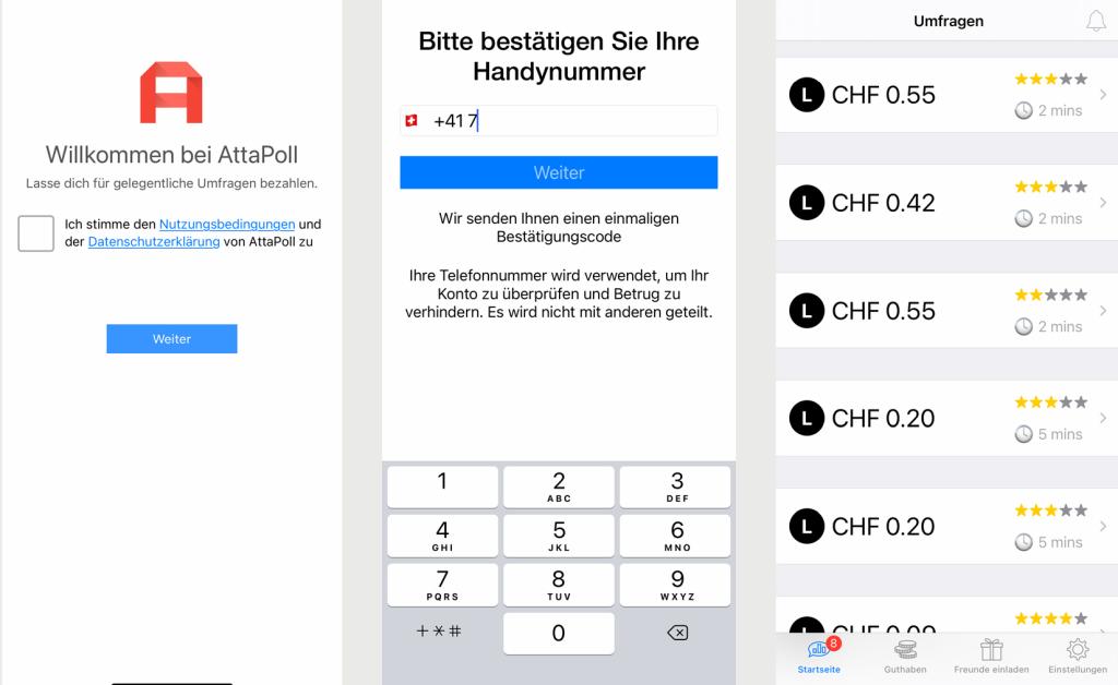 AttaPoll App Übersicht - investbog.ch
Mit der Attapoll App einfach nebenbei Geld verdienen